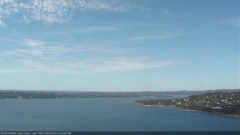 Lake Travis webcam, February 25, 2019 11:55 AM CT