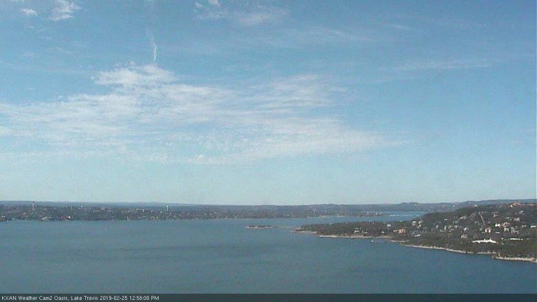 Lake Travis webcam, February 25, 2019 12:00 PM CT