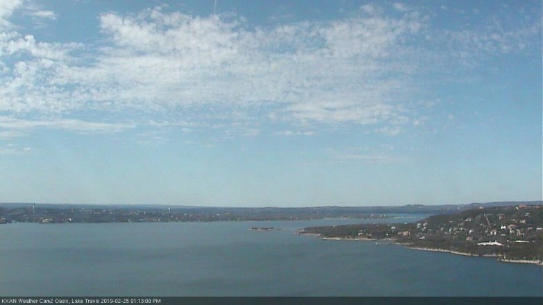 Lake Travis webcam, February 25, 2019 12:15 PM CT