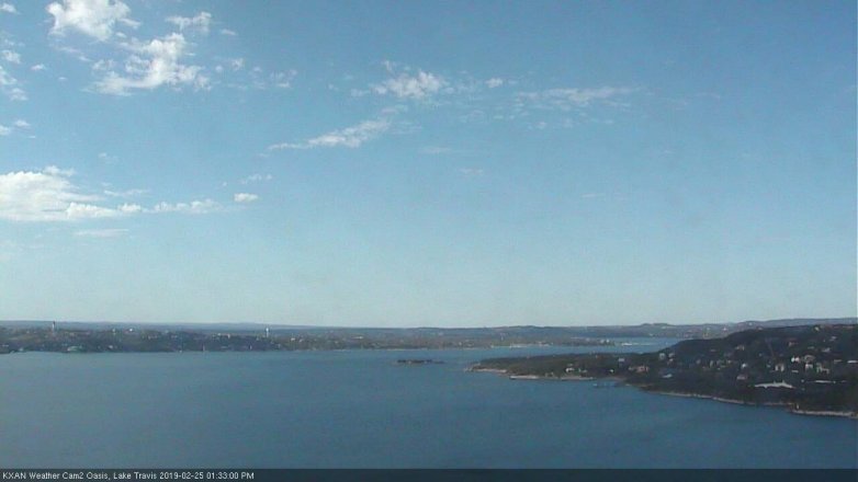 Lake Travis webcam, February 25, 2019 12:35 PM CT