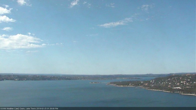 Lake Travis webcam, February 25, 2019 12:40 PM CT