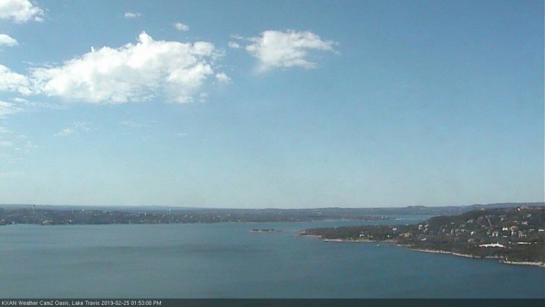 Lake Travis webcam, February 25, 2019 12:55 PM CT