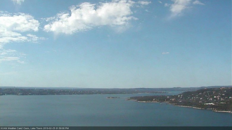 Lake Travis webcam, February 25, 2019 1:00 PM CT