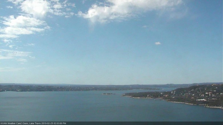Lake Travis webcam, February 25, 2019 1:05 PM CT