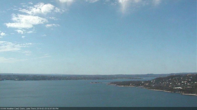 Lake Travis webcam, February 25, 2019 1:10 PM CT