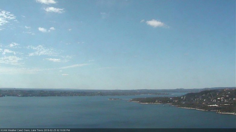 Lake Travis webcam, February 25, 2019 1:20 PM CT