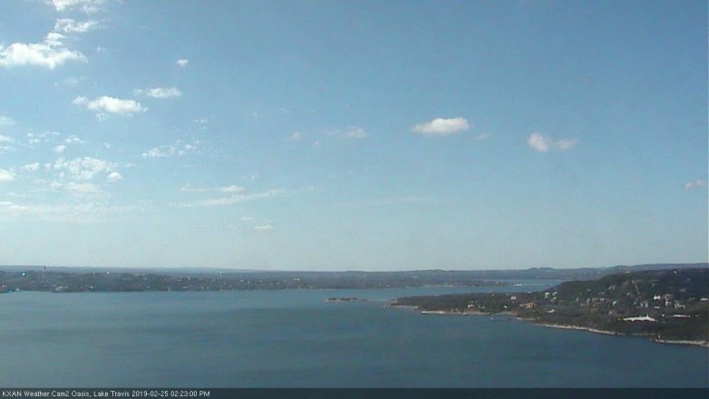 Lake Travis webcam, February 25, 2019 1:25 PM CT