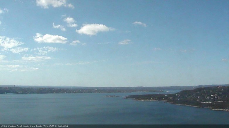 Lake Travis webcam, February 25, 2019 1:30 PM CT