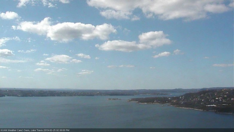Lake Travis webcam, February 25, 2019 1:40 PM CT