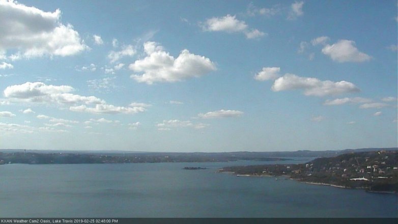 Lake Travis webcam, February 25, 2019 1:50 PM CT