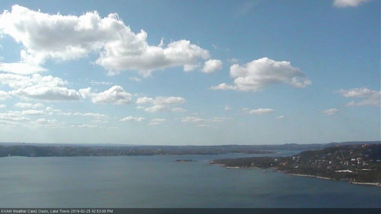 Lake Travis webcam, February 25, 2019 1:55 PM CT