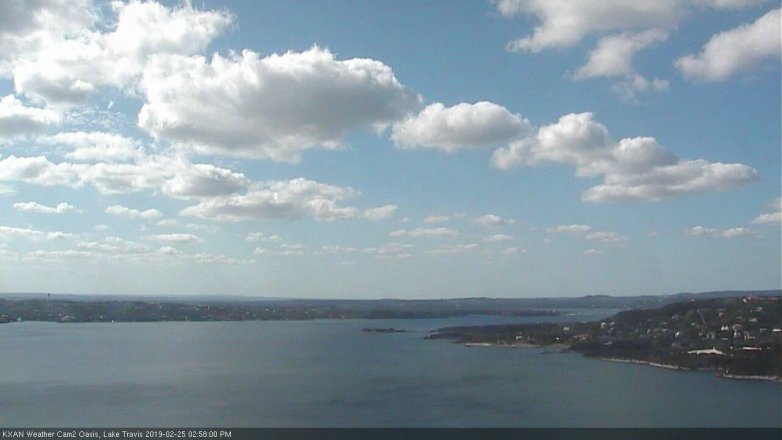 Lake Travis webcam, February 25, 2019 2:00 PM CT