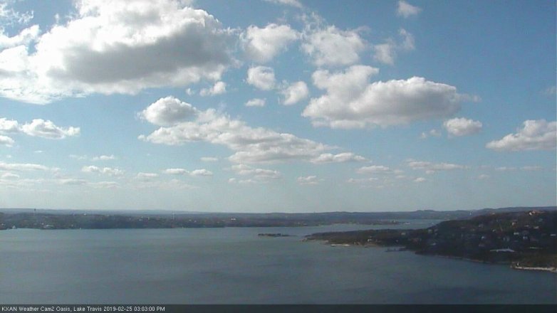 Lake Travis webcam, February 25, 2019 2:05 PM CT