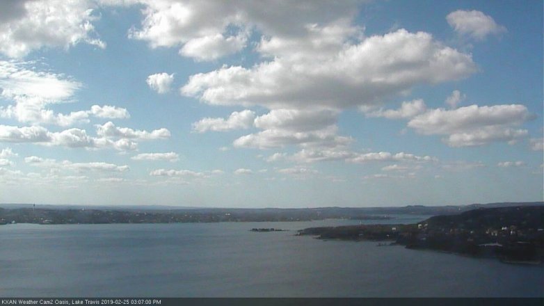 Lake Travis webcam, February 25, 2019 2:10 PM CT
