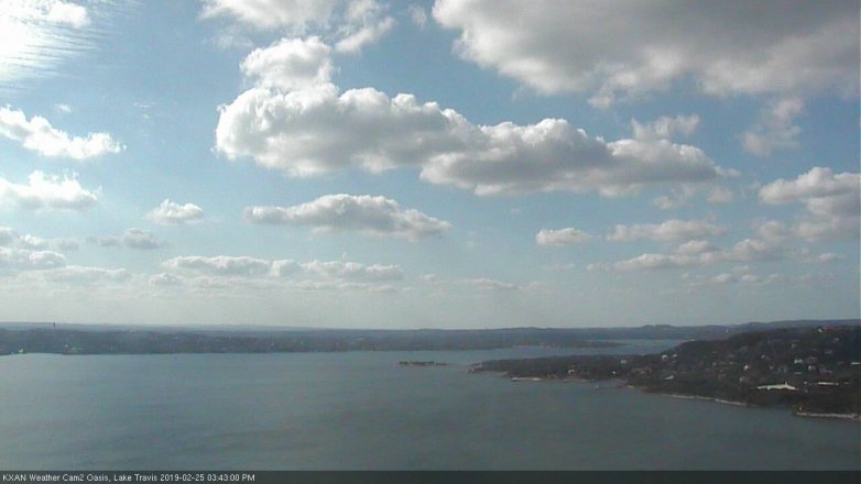 Lake Travis webcam, February 25, 2019 2:45 PM CT