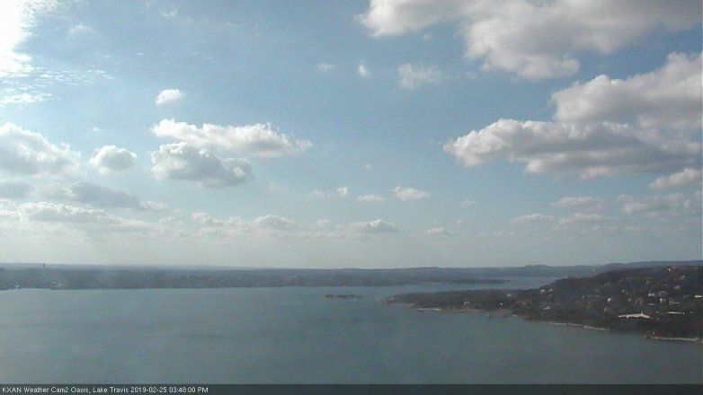 Lake Travis webcam, February 25, 2019 2:50 PM CT