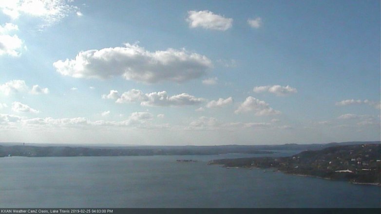 Lake Travis webcam, February 25, 2019 3:05 PM CT