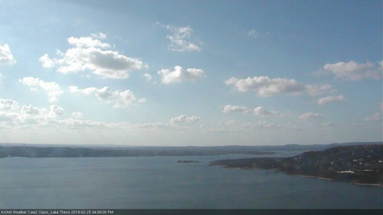 Lake Travis webcam, February 25, 2019 3:10 PM CT