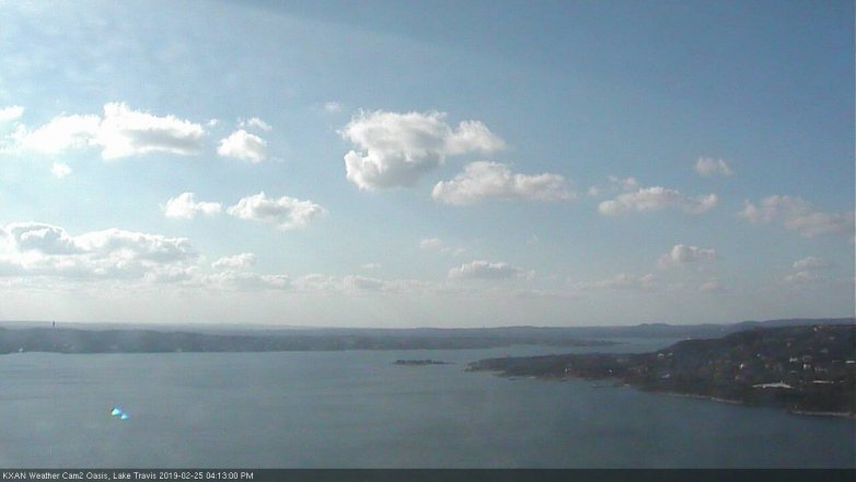 Lake Travis webcam, February 25, 2019 3:15 PM CT