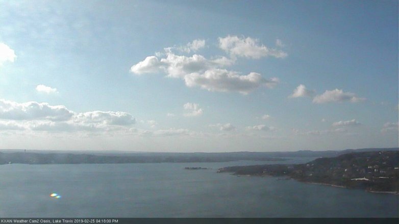 Lake Travis webcam, February 25, 2019 3:20 PM CT
