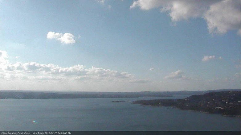 Lake Travis webcam, February 25, 2019 3:30 PM CT