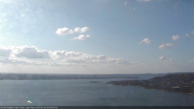 Lake Travis webcam, February 25, 2019 3:40 PM CT