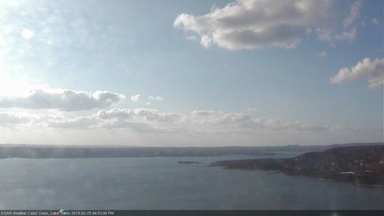Lake Travis webcam, February 25, 2019 3:55 PM CT