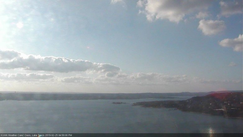 Lake Travis webcam, February 25, 2019 4:00 PM CT