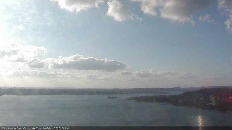 Lake Travis webcam, February 25, 2019 4:05 PM CT