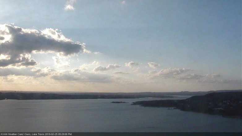 Lake Travis webcam, February 25, 2019 4:30 PM CT
