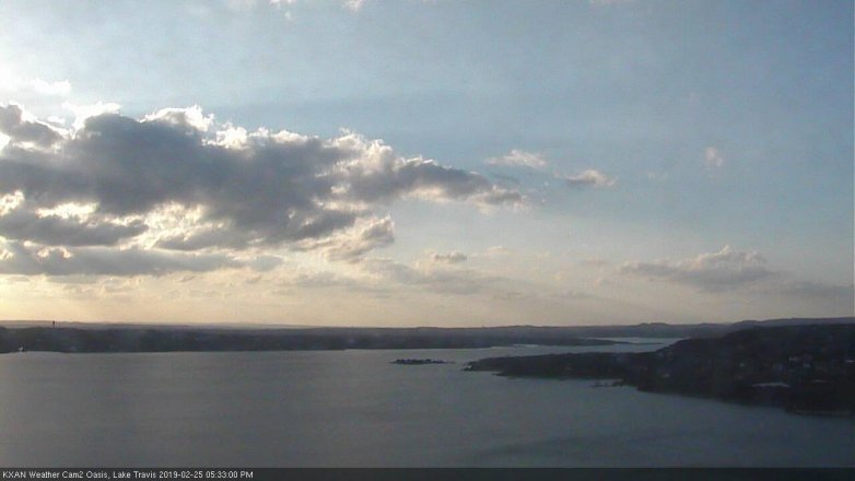 Lake Travis webcam, February 25, 2019 4:35 PM CT