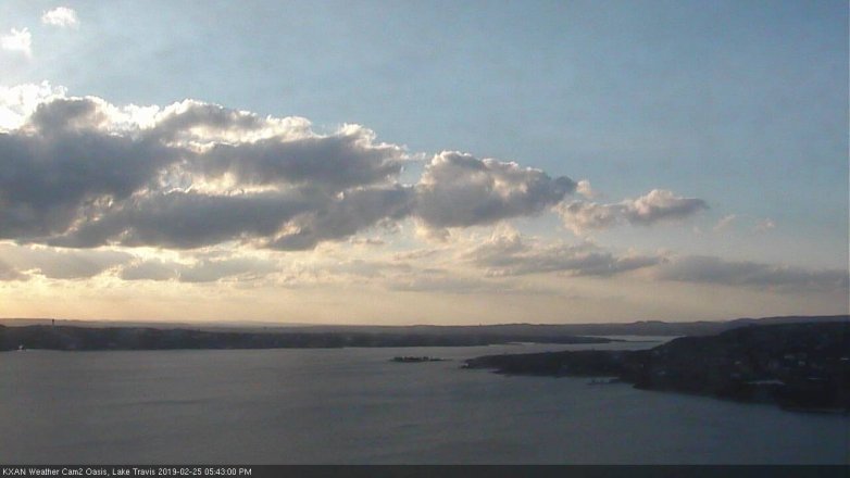 Lake Travis webcam, February 25, 2019 4:45 PM CT