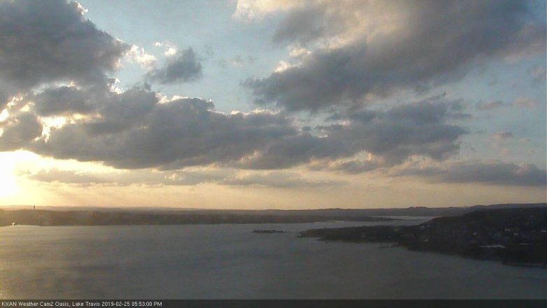 Lake Travis webcam, February 25, 2019 4:55 PM CT