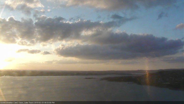 Lake Travis webcam, February 25, 2019 5:05 PM CT