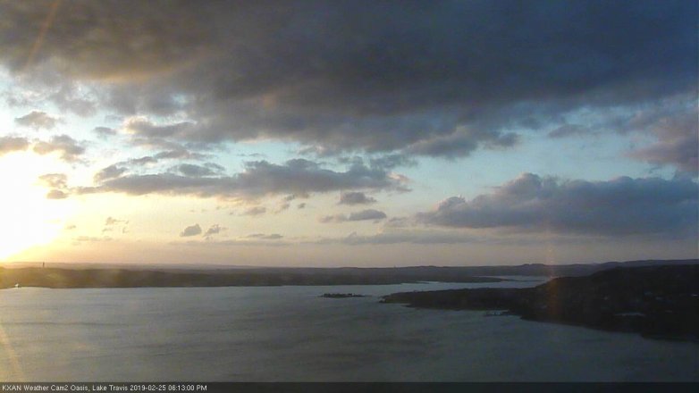 Lake Travis webcam, February 25, 2019 5:15 PM CT