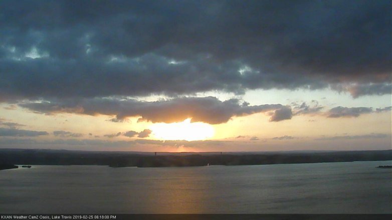 Lake Travis webcam, February 25, 2019 5:20 PM CT