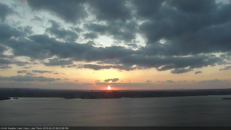 Lake Travis webcam, February 25, 2019 5:25 PM CT