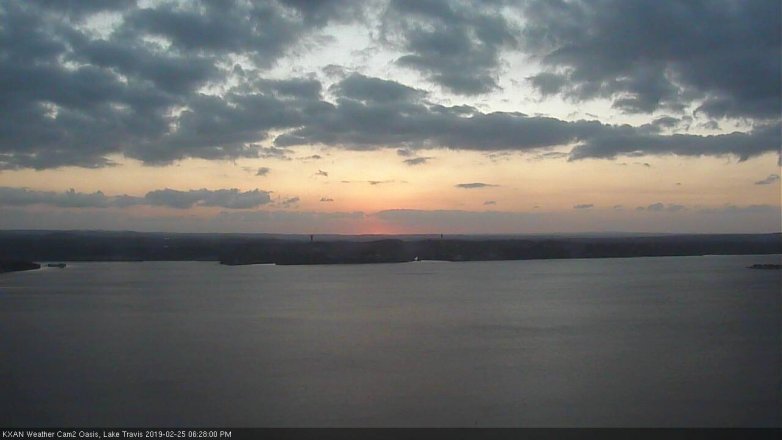 Lake Travis webcam, February 25, 2019 5:30 PM CT