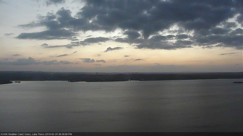 Lake Travis webcam, February 25, 2019 5:40 PM CT