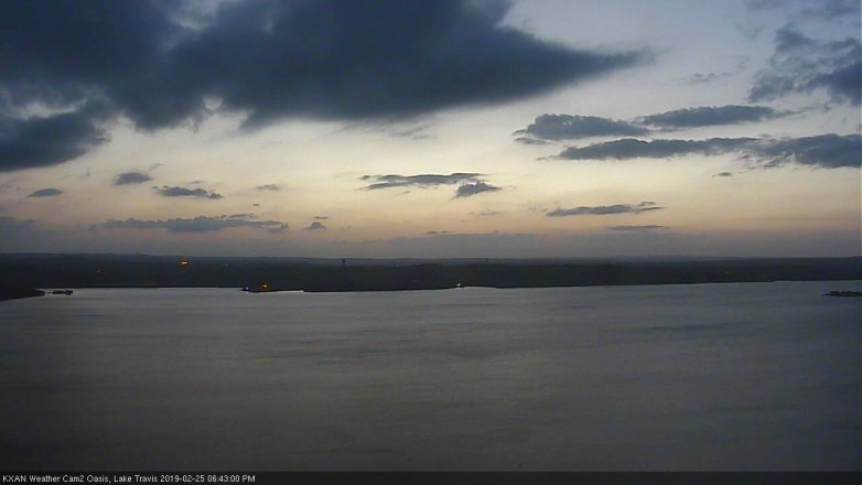 Lake Travis webcam, February 25, 2019 5:45 PM CT