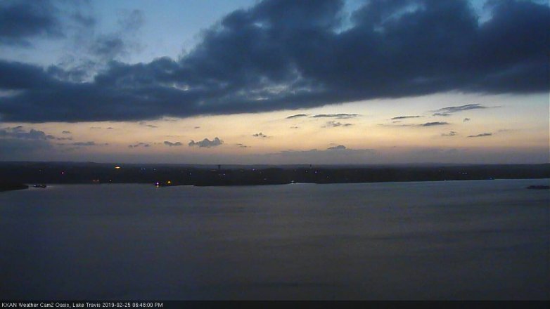Lake Travis webcam, February 25, 2019 5:50 PM CT