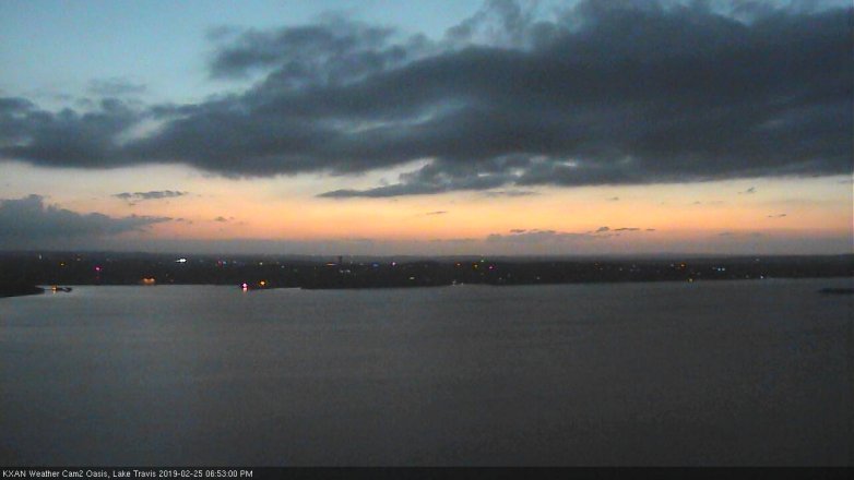 Lake Travis webcam, February 25, 2019 5:55 PM CT