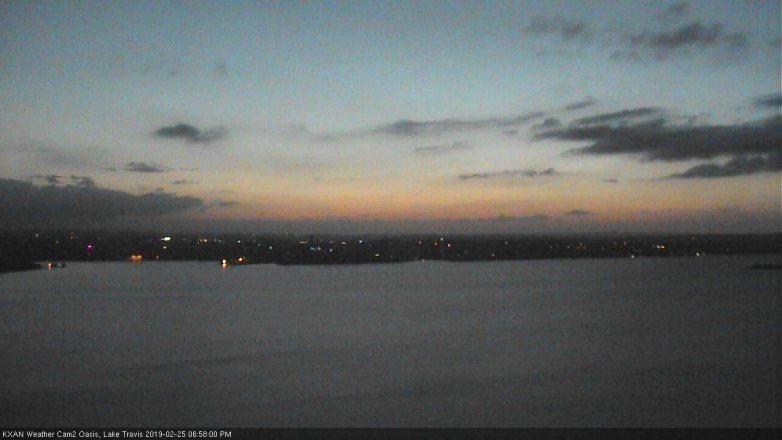 Lake Travis webcam, February 25, 2019 6:00 PM CT