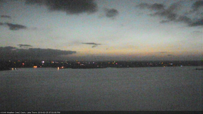 Lake Travis webcam, February 25, 2019 6:05 PM CT