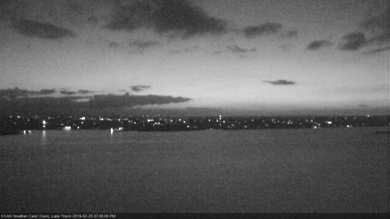 Lake Travis webcam, February 25, 2019 6:10 PM CT