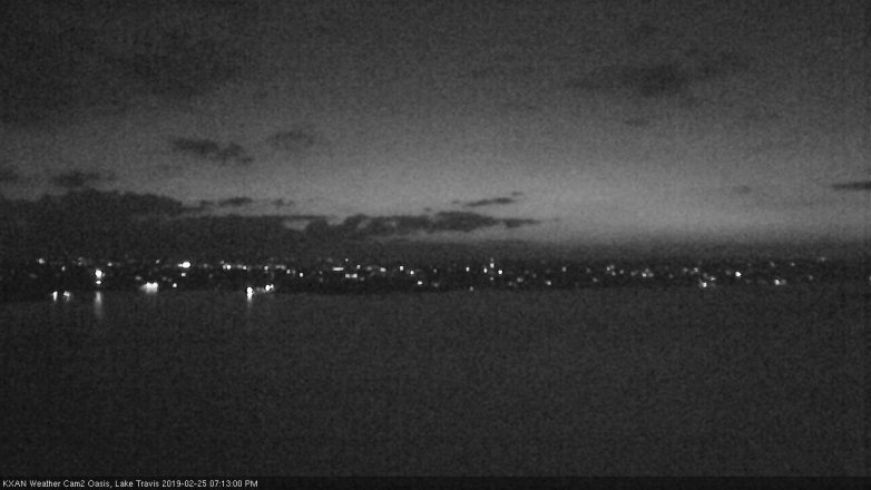 Lake Travis webcam, February 25, 2019 6:15 PM CT