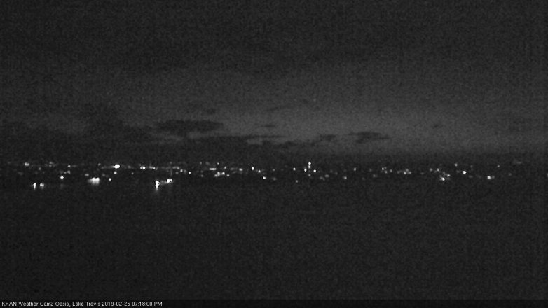 Lake Travis webcam, February 25, 2019 6:20 PM CT