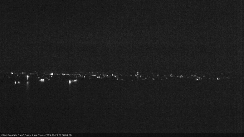 Lake Travis webcam, February 25, 2019 6:40 PM CT