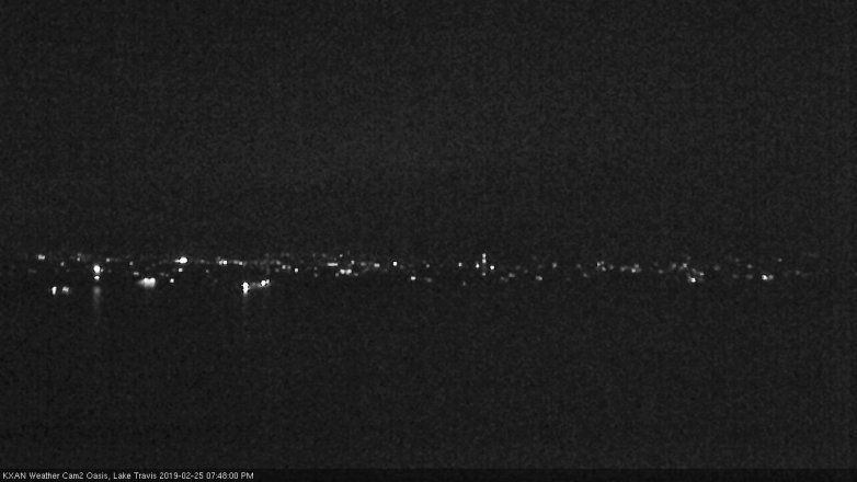 Lake Travis webcam, February 25, 2019 6:50 PM CT