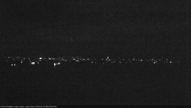 Lake Travis webcam, February 25, 2019 7:05 PM CT